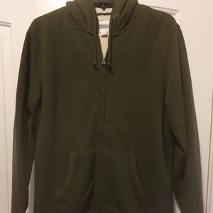 Men's fleece lined zip up hoodie